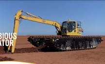 Amphibious Excavator for Hire in Paget