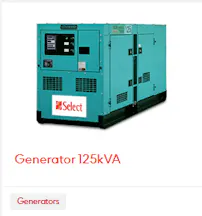 100 KVA - 150 KVA Diesel Generator for Hire