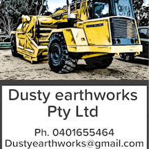 Logo of Dusty Earthworks Pty Ltd