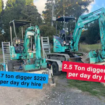Micro Excavator for Hire in Pipers River