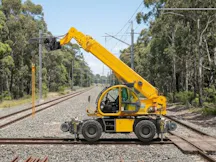 Hi-Rail Telehandler for Hire in Cremorne