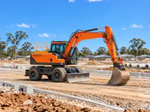 Wheel Mounted Excavator for Hire